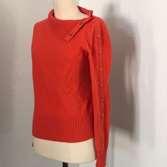 Anthropologie Moth orange sweater  button up - Picture 1 of 12